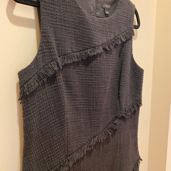 Ann Taylor 2 piece dress and coat with fringe - Picture 3 of 10